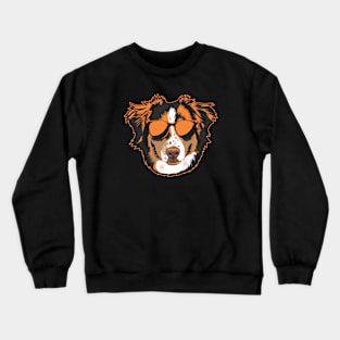 Miniature American Shepherd Orange Neon Vibes Crewneck Sweatshirt